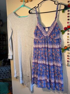 EUC SIZE SMALL DRESS BUNDLE. first is a spaghetti adjustable strap floral tiere